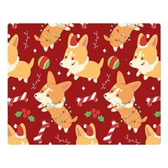 Colorful Funny Christmas Pattern Dog Puppy Double Sided Flano Blanket (large)  by Vaneshart