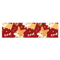 Colorful Funny Christmas Pattern Dog Puppy Satin Scarf (oblong)