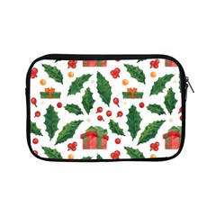 Christmas Seamless Pattern With Holly Red Gift Box Apple Ipad Mini Zipper Cases by Vaneshart