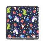 Colorful Funny Christmas Pattern Memory Card Reader (Square 5 Slot) Front