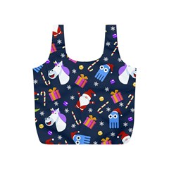 Colorful Funny Christmas Pattern Full Print Recycle Bag (s) by Vaneshart