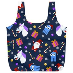 Colorful Funny Christmas Pattern Full Print Recycle Bag (xl) by Vaneshart