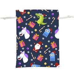 Colorful Funny Christmas Pattern  Lightweight Drawstring Pouch (xl) by Vaneshart