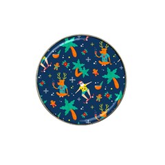 Colorful Funny Christmas Pattern Hat Clip Ball Marker by Vaneshart