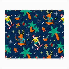 Colorful Funny Christmas Pattern Small Glasses Cloth by Vaneshart