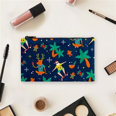 Colorful Funny Christmas Pattern Cosmetic Bag (small) by Vaneshart