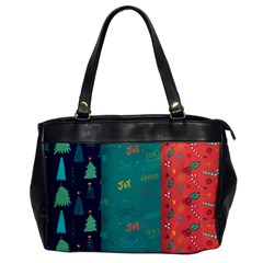 Hand Drawn Christmas Pattern Collection Oversize Office Handbag by Vaneshart