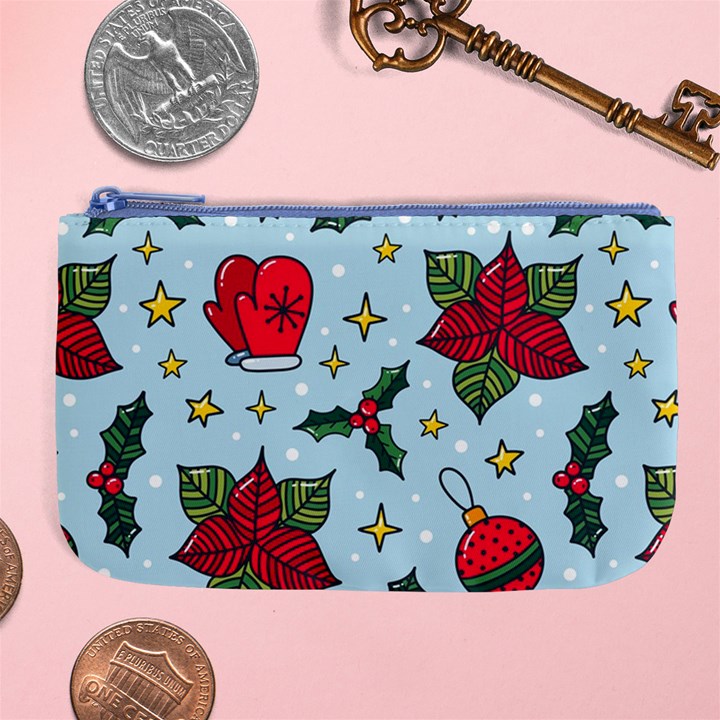 Colorful Funny Christmas Pattern Large Coin Purse