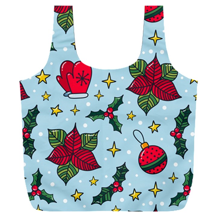 Colorful Funny Christmas Pattern Full Print Recycle Bag (XXL)