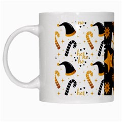 Black Golden Christmas Pattern Collection White Mugs by Vaneshart