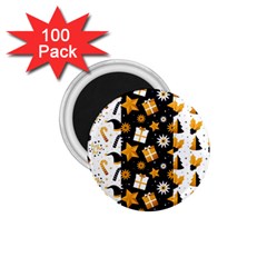 Black Golden Christmas Pattern Collection 1 75  Magnets (100 Pack)  by Vaneshart