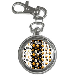 Black Golden Christmas Pattern Collection Key Chain Watches by Vaneshart