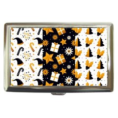 Black Golden Christmas Pattern Collection Cigarette Money Case by Vaneshart