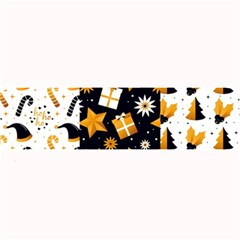 Black Golden Christmas Pattern Collection Large Bar Mats by Vaneshart