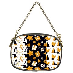 Black Golden Christmas Pattern Collection Chain Purse (one Side) by Vaneshart