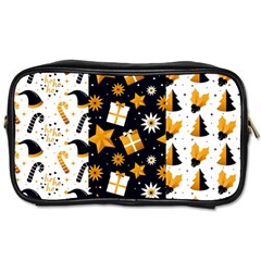 Black Golden Christmas Pattern Collection Toiletries Bag (two Sides) by Vaneshart