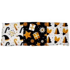 Black Golden Christmas Pattern Collection Body Pillow Case (dakimakura) by Vaneshart