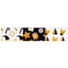 Black Golden Christmas Pattern Collection Small Flano Scarf by Vaneshart