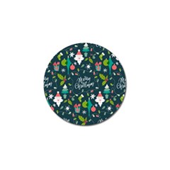 Funny Christmas Pattern Background Golf Ball Marker by Vaneshart