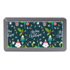 Funny Christmas Pattern Background Memory Card Reader (mini) by Vaneshart