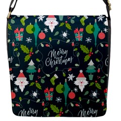 Funny Christmas Pattern Background Flap Closure Messenger Bag (s) by Vaneshart