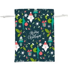 Funny Christmas Pattern Background  Lightweight Drawstring Pouch (xl) by Vaneshart