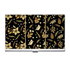 Golden Christmas Pattern Collection Business Card Holder by Vaneshart