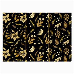 Golden Christmas Pattern Collection Large Glasses Cloth (2 Sides) by Vaneshart