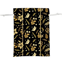 Golden Christmas Pattern Collection  Lightweight Drawstring Pouch (xl) by Vaneshart