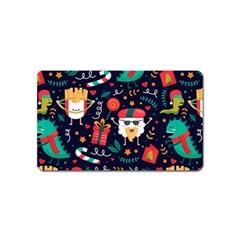 Colorful Funny Christmas Pattern Magnet (name Card) by Vaneshart