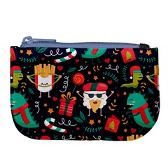 Colorful Funny Christmas Pattern Large Coin Purse by Vaneshart