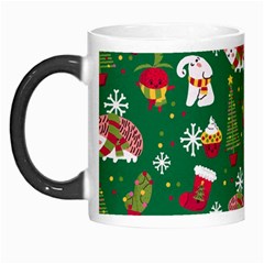 Colorful Funny Christmas Pattern Green Morph Mugs