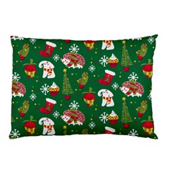 Colorful Funny Christmas Pattern Green Pillow Case