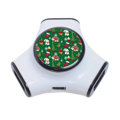 Colorful Funny Christmas Pattern Green 3-port Usb Hub by Vaneshart