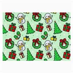 Colorful Funny Christmas Pattern Cartoon Large Glasses Cloth (2 Sides) by Vaneshart