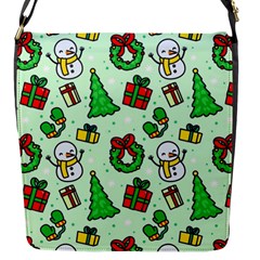 Colorful Funny Christmas Pattern Cartoon Flap Closure Messenger Bag (s) by Vaneshart