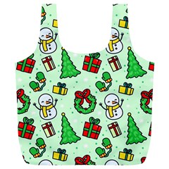 Colorful Funny Christmas Pattern Cartoon Full Print Recycle Bag (xl) by Vaneshart