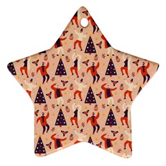 Funny Christmas Pattern Ornament (star) by Vaneshart