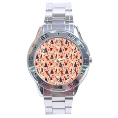 Funny Christmas Pattern Stainless Steel Analogue Watch by Vaneshart