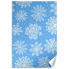 Hand Drawn Snowflakes Seamless Pattern Canvas 24  X 36  by Vaneshart