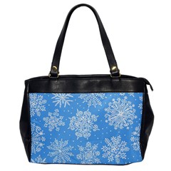 Hand Drawn Snowflakes Seamless Pattern Oversize Office Handbag by Vaneshart