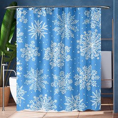 Hand Drawn Snowflakes Seamless Pattern Shower Curtain 60  X 72  (medium)  by Vaneshart