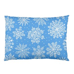 Hand Drawn Snowflakes Seamless Pattern Pillow Case (two Sides) by Vaneshart