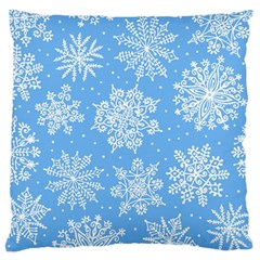 Hand Drawn Snowflakes Seamless Pattern Large Cushion Case (one Side) by Vaneshart