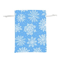 Hand Drawn Snowflakes Seamless Pattern Lightweight Drawstring Pouch (s) by Vaneshart