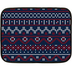 Christmas Concept With Knitted Pattern Fleece Blanket (mini) by Vaneshart