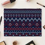 Christmas Concept With Knitted Pattern Cosmetic Bag (XL) Back