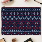 Christmas Concept With Knitted Pattern Cosmetic Bag (XXXL) Front