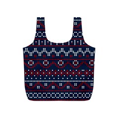 Christmas Concept With Knitted Pattern Full Print Recycle Bag (s) by Vaneshart