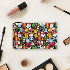 Colorful Pattern With Decorative Christmas Elements Cosmetic Bag (small) by Vaneshart